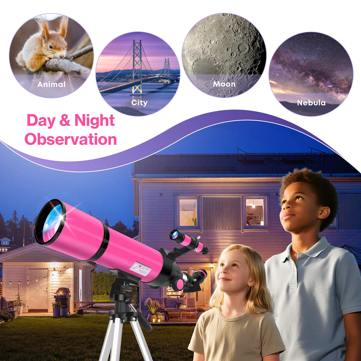 UncleHu telescope is ready for travel and on-the-go sky watching.