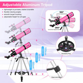 UncleHu 45-degree zenith mirror delivers upright images during day and night viewing.