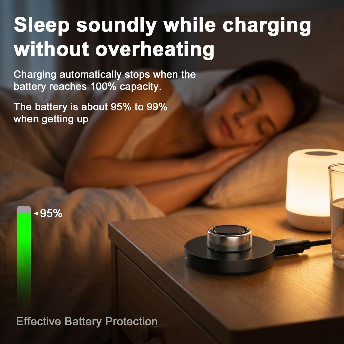 underhub lifestyle bedside setup showing discreet charger for nightly convenience