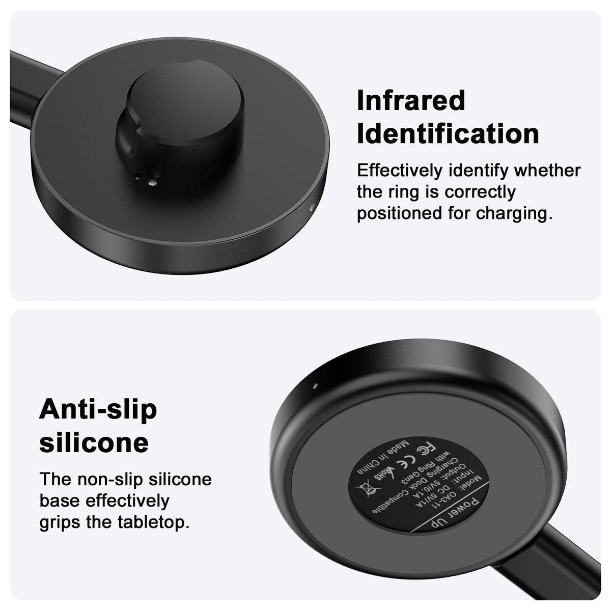 underhub ring on dock in use demonstrating correct placement and charging safety