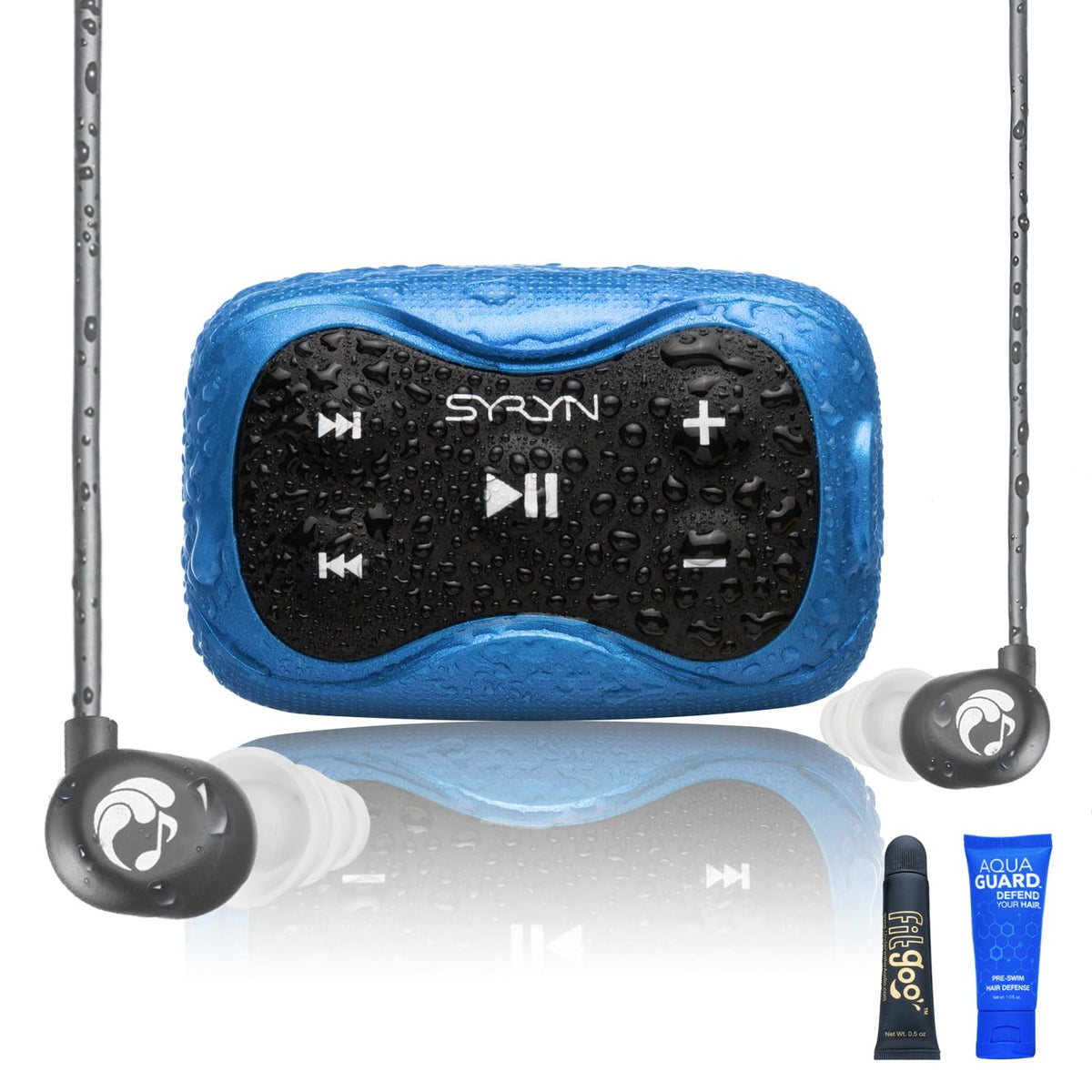 Underwater Audio SYRYN 2 in pool for lap swimming.