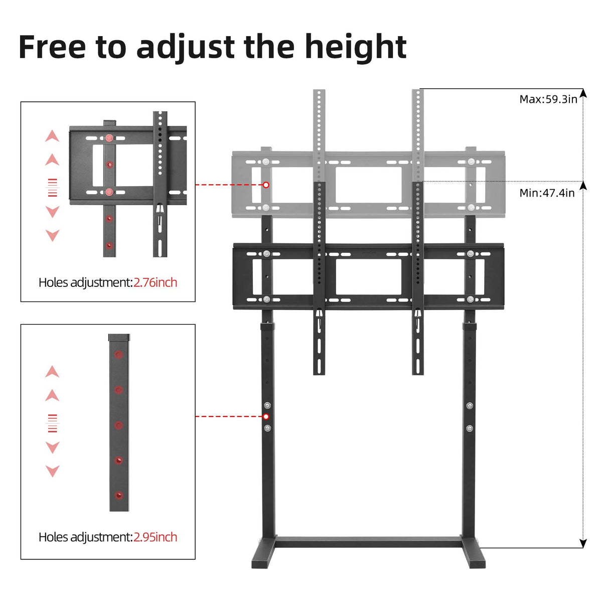 unho TV stand in living room with TV mounted demonstrating tidy setup benefit