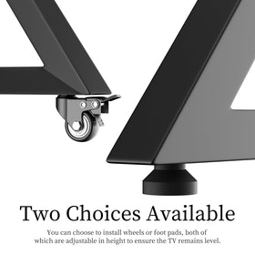 Unho adjustable-height design aligns screen for sofa lounging and bar seating