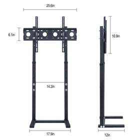 Unho universal floor TV stand withstands up to 88 pounds for reliable support.