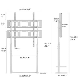 unho universal wall stand back view highlights clean cable routing