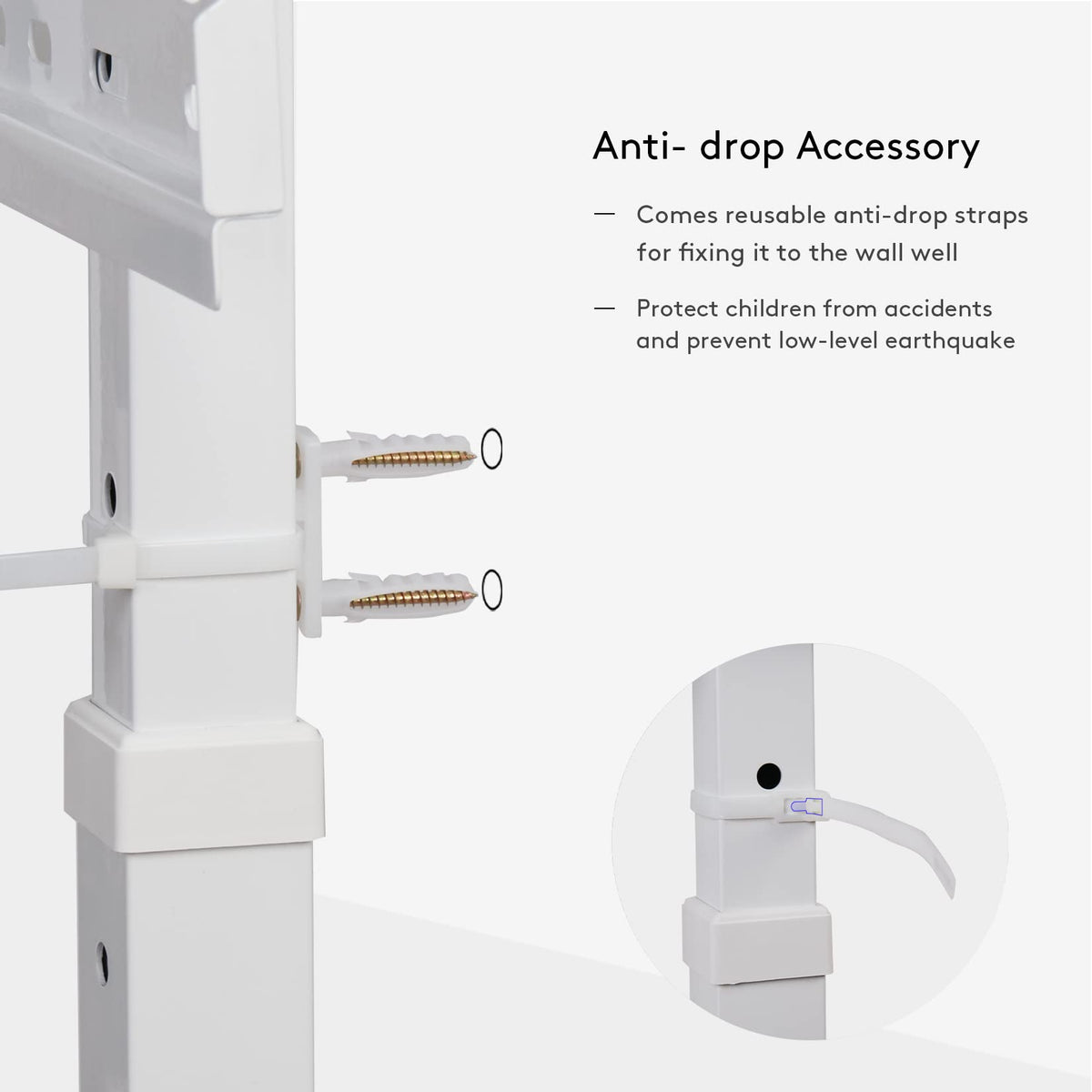 unho universal wall stand white finish blends with modern interiors