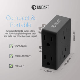 Unidapt close-up of ABS housing and label highlighting durable construction