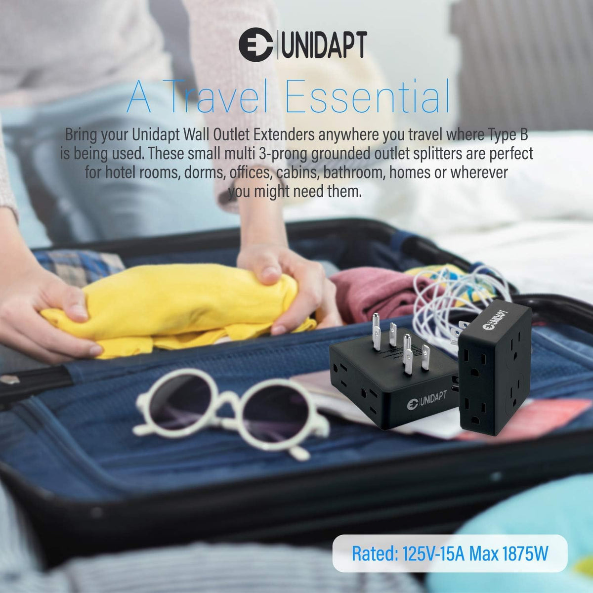 Unidapt packaged 2-pack box showing ready-to-travel convenience