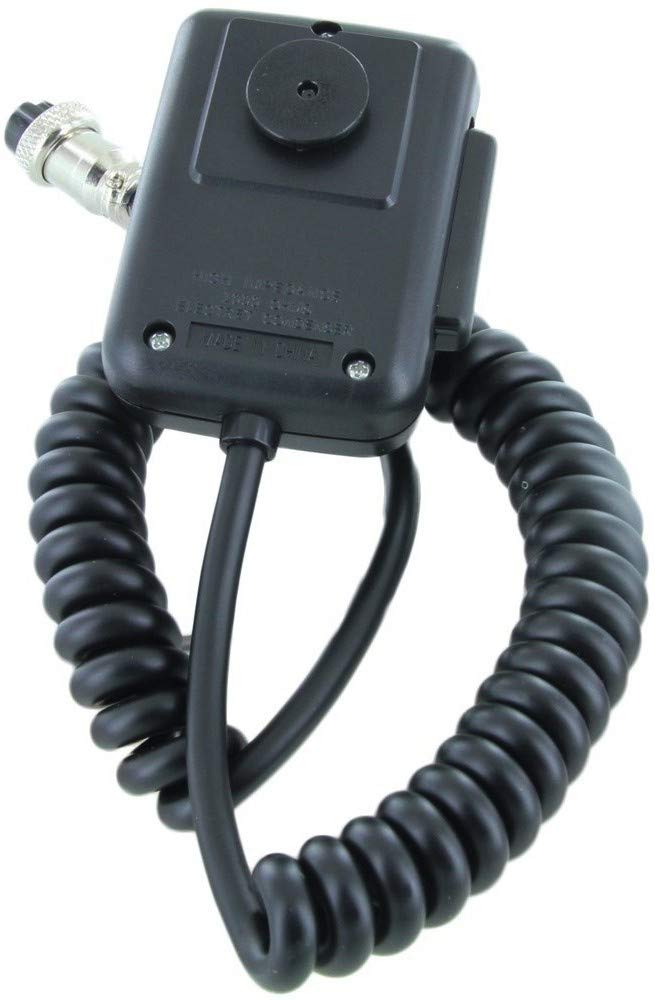 Uniden MK393 replacement CB microphone side view shows rugged construction for reliable field use.