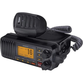 Uniden UM385BK handheld microphone designed for comfortable use at the helm.