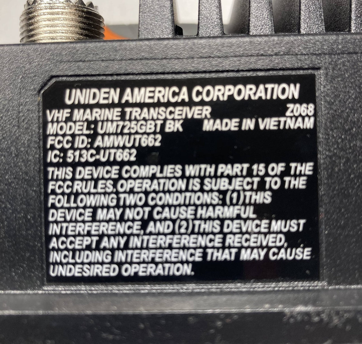 Uniden UM725GBTBK Bluetooth messaging on sea trips