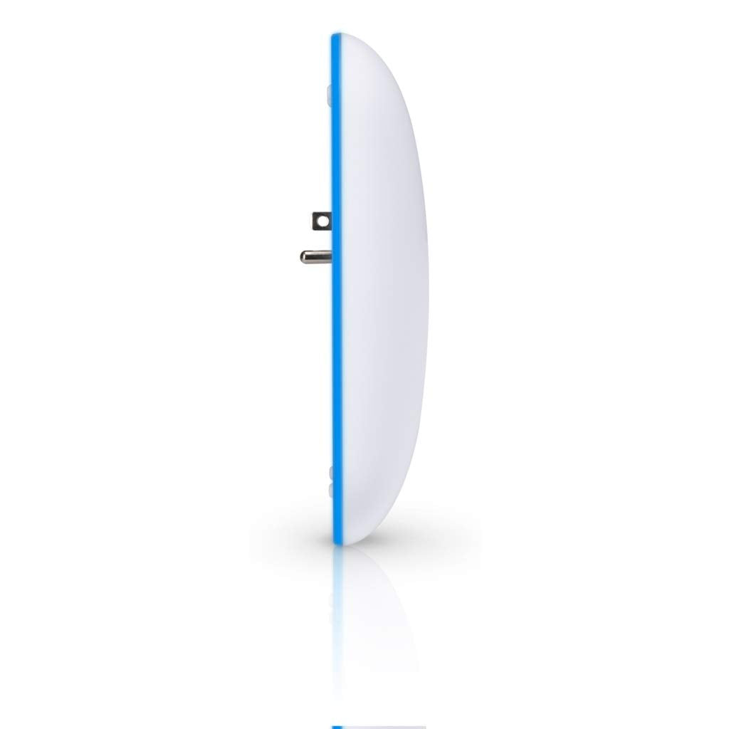 UniFi Wall Plug Extender installed in outlet demonstrates clutter-free electrical layout.