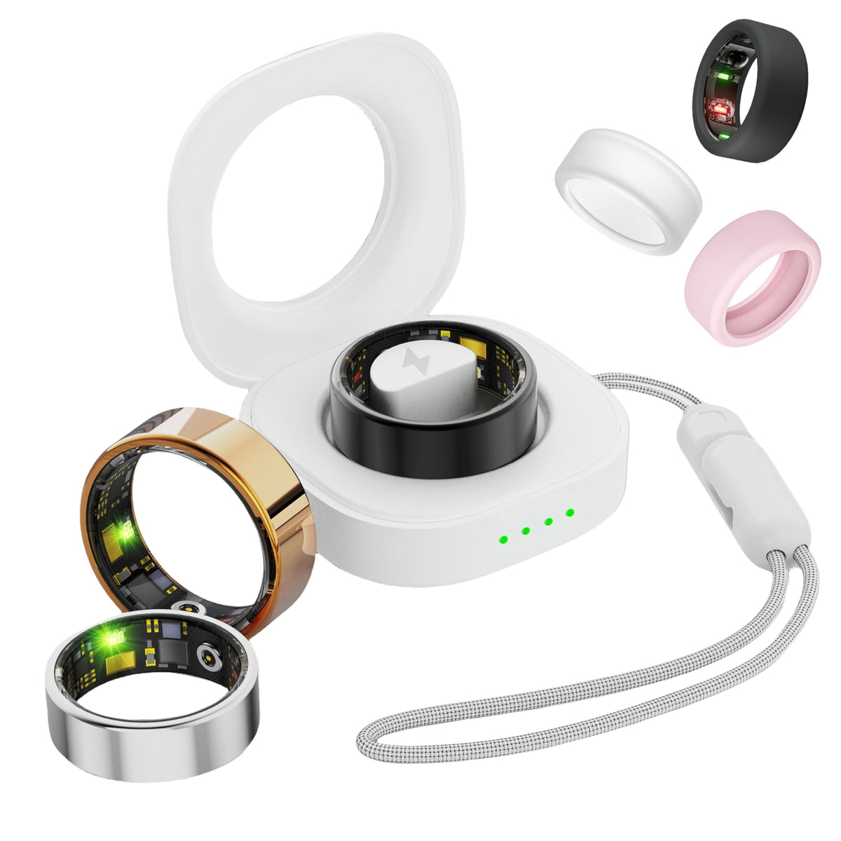 UniJethro ring front view showing sleek silver band and easy-wear comfort