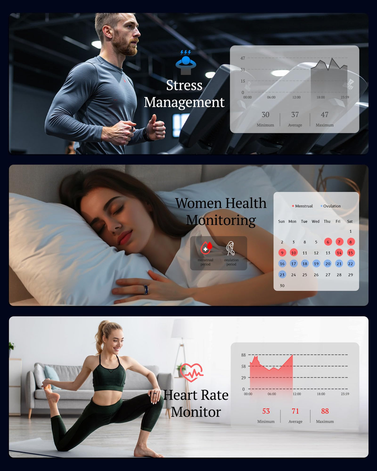 UniJethro ring sleep tracking on bedside table showing sleep monitoring benefit