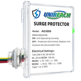 UNIREACH AG3000 front panel view showing compact design and mounting points for quick installation