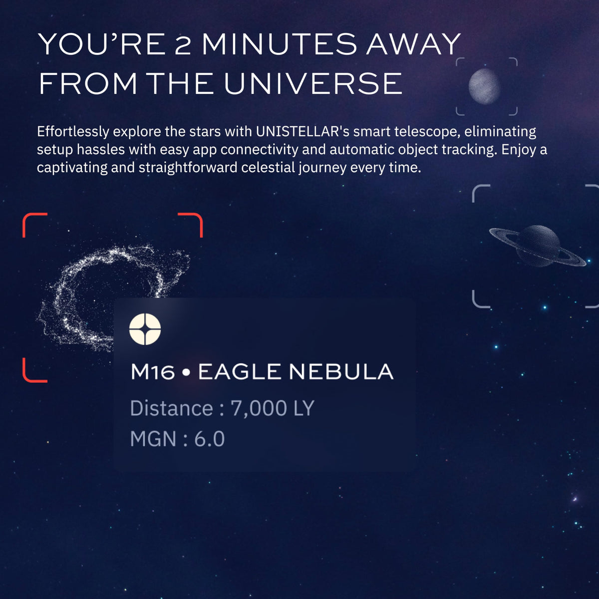 Unistellar EVScope 2 114mm aperture for bright, detailed views