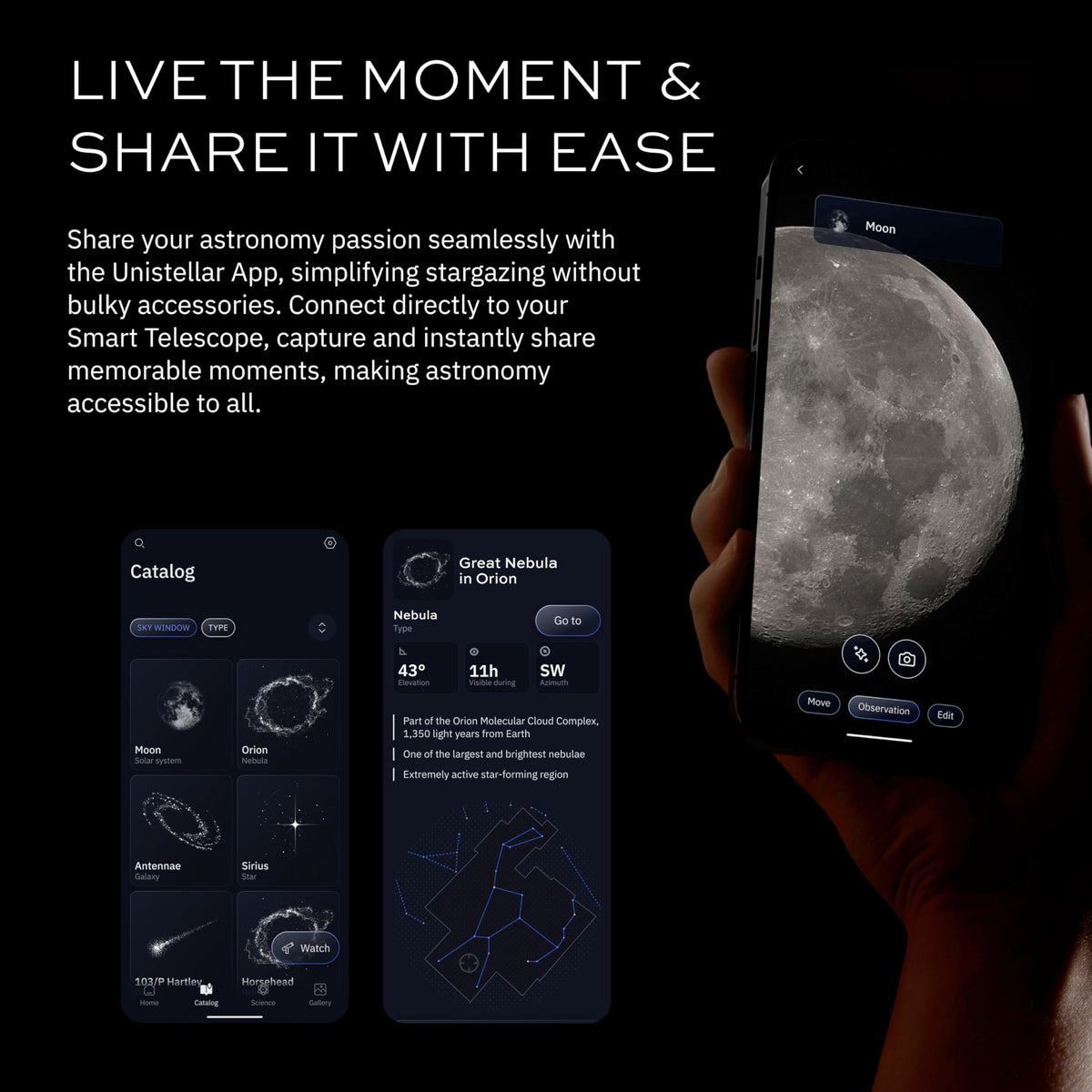 Unistellar EVScope 2 f4 450mm focal length offers sharp planetary detail