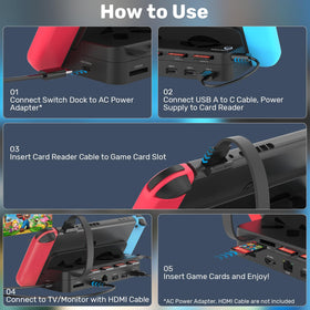 Unitek Switch Dock tilt design for comfortable handheld viewing