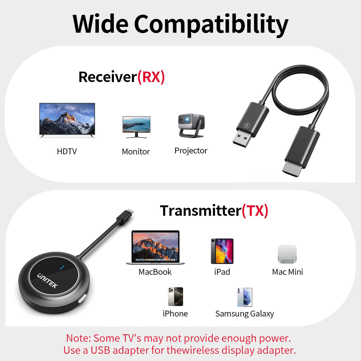 Unitek compact design is lightweight and travel-friendly