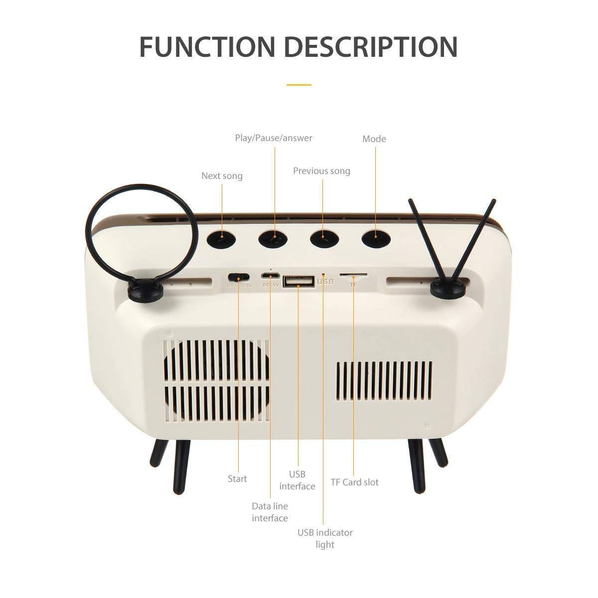 UnnFiko retro decorative design adds desk flair.