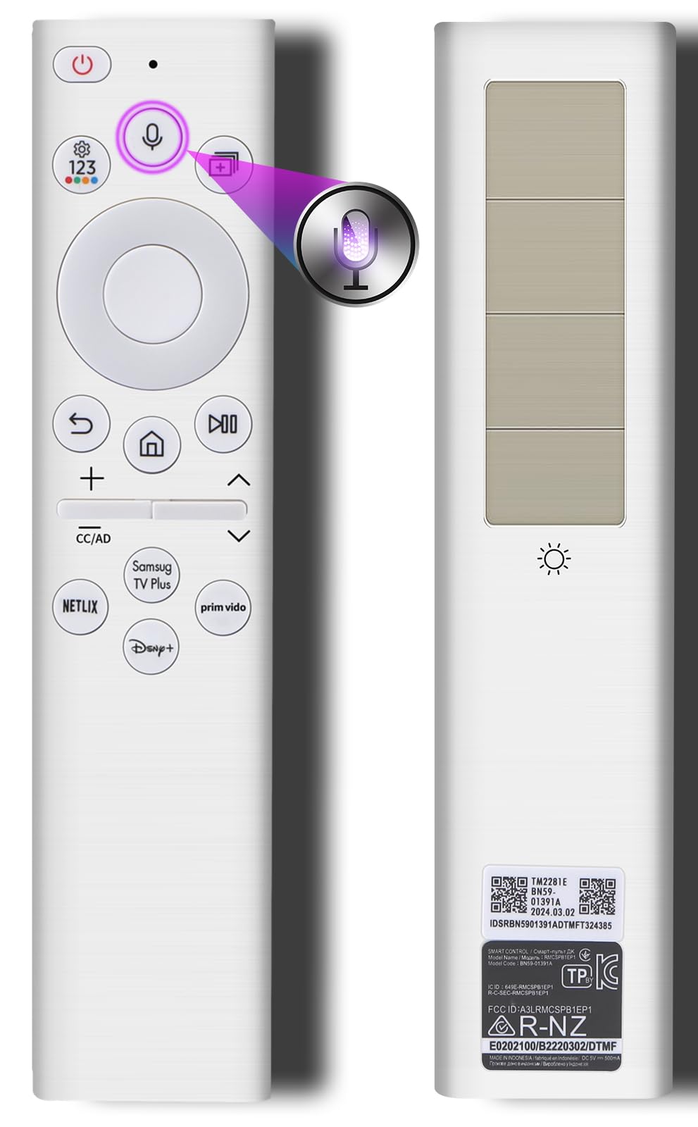 UNOCAR front view of remote showing clean design and quick control benefits