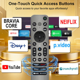 Shortcut buttons for Netflix, YouTube, Disney+ on UNOCAR remote.