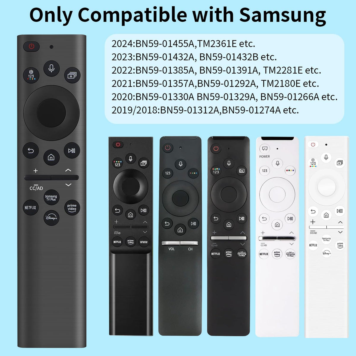UNOCAR BN59-01385A remote Netflix shortcut button for instant streaming.