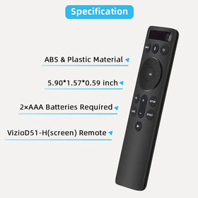 No programming needed to start using the UNOCAR VIZIO remote.