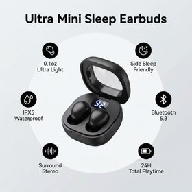 Unremittingly Ultra Small Earphones showcase near-invisible design for focused work.