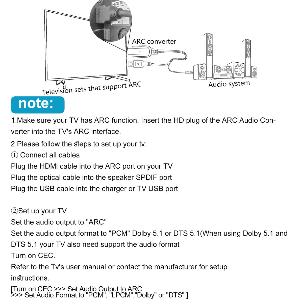 Unstincer home theater setup with ARC extractor enables clean audio routing.