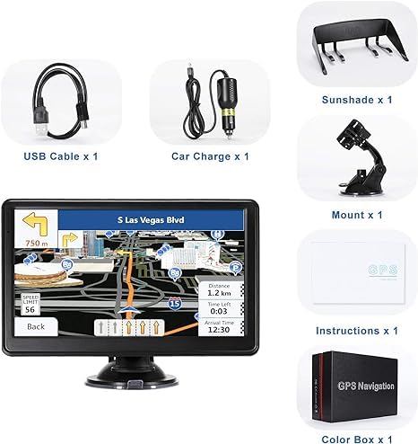 UNSXHIT dash mount keeps the device secure for easy viewing.