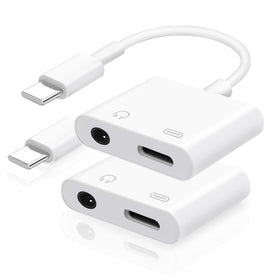 Untvie USB-C to 3.5mm adapter front view with travel-ready compact design.
