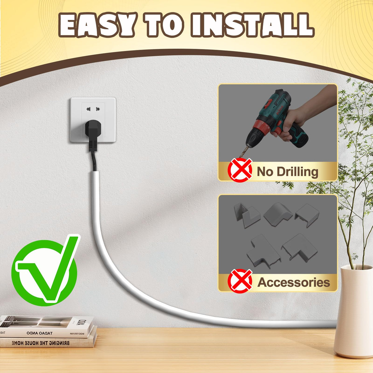 UOMTFAI side buckle cable cover enables easy cable changes