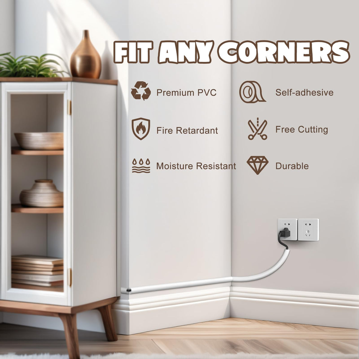 UOMTFAI TV cable hider applied in a living room