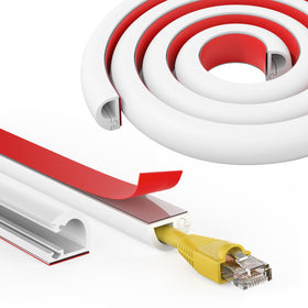 UOMTFAI wall cord hider, 390-inch length, neatly concealing media cables