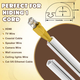 UOMTFAI white cable management solution keeps cords organized