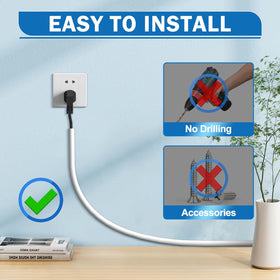 UOMTFAI cable concealer with durable PVC for long-lasting organization.