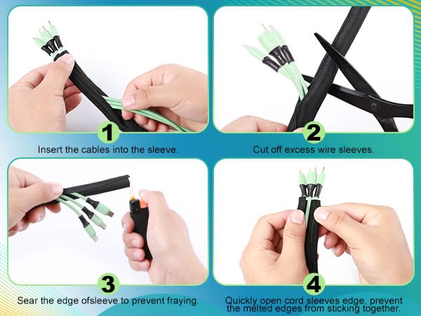 UOMTFAI anti chew cord sleeve helps maintain tidy, pet friendly areas