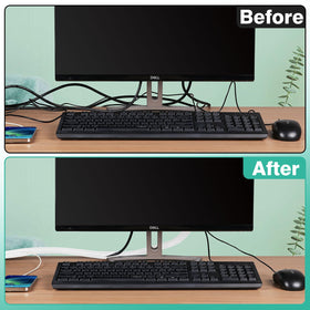 UOMTFAI cable organizer improves room aesthetics by hiding visible wires.