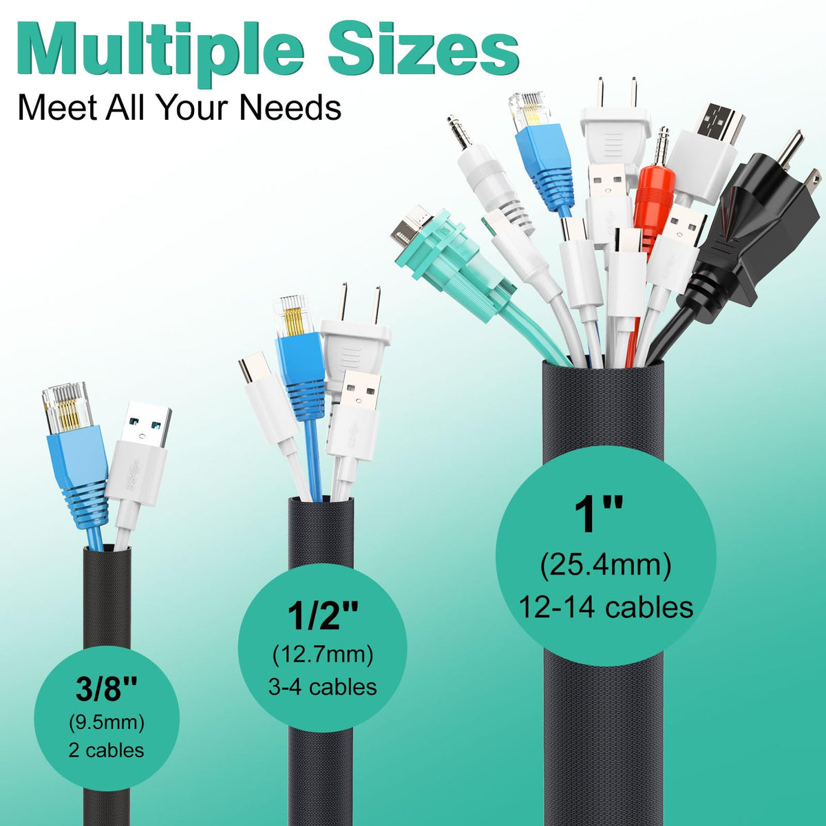 UOMTFAI easy install cord protector being opened for cord insertion