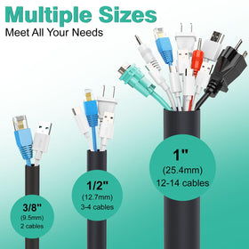 UOMTFAI easy install cord protector being opened for cord insertion
