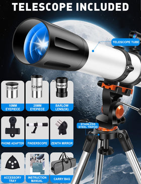 Uonol 5x24 finderscope helps locate objects quickly.