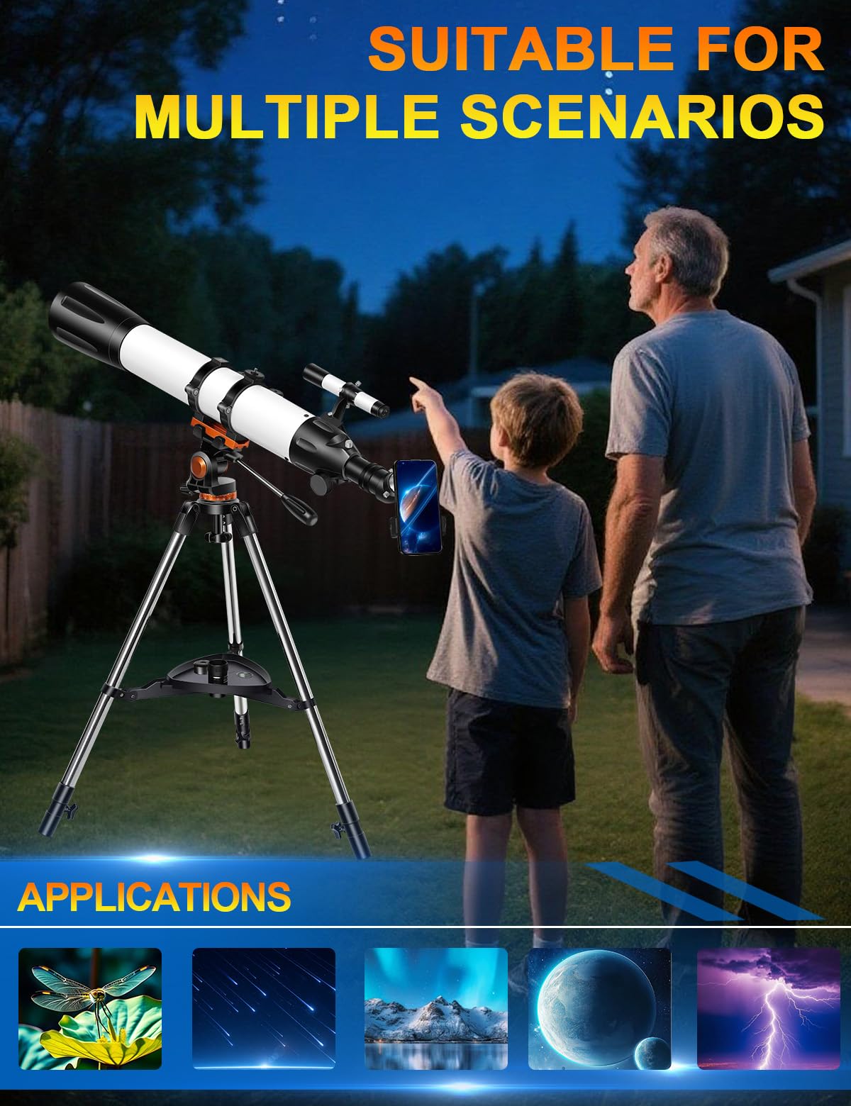 Uonol complete refractor telescope kit is great for beginners.