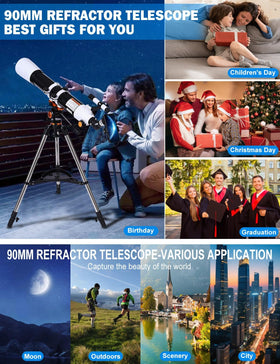 Uonol telescope 5x24 finder scope helps locate objects quickly.