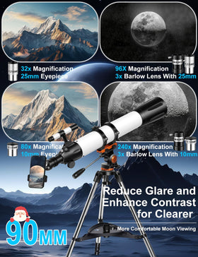 Uonol telescope 800mm focal length enables distant celestial target viewing.