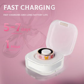UouNeaCo ring on magnetic charger showing fast recharging