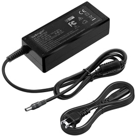 UPBRIGHT 19V AC/DC adapter front view, ready for quick setup.