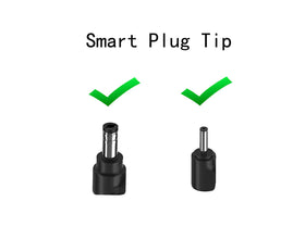 UPBRIGHT output specification label shows 19V 2.1A for reliable charging.