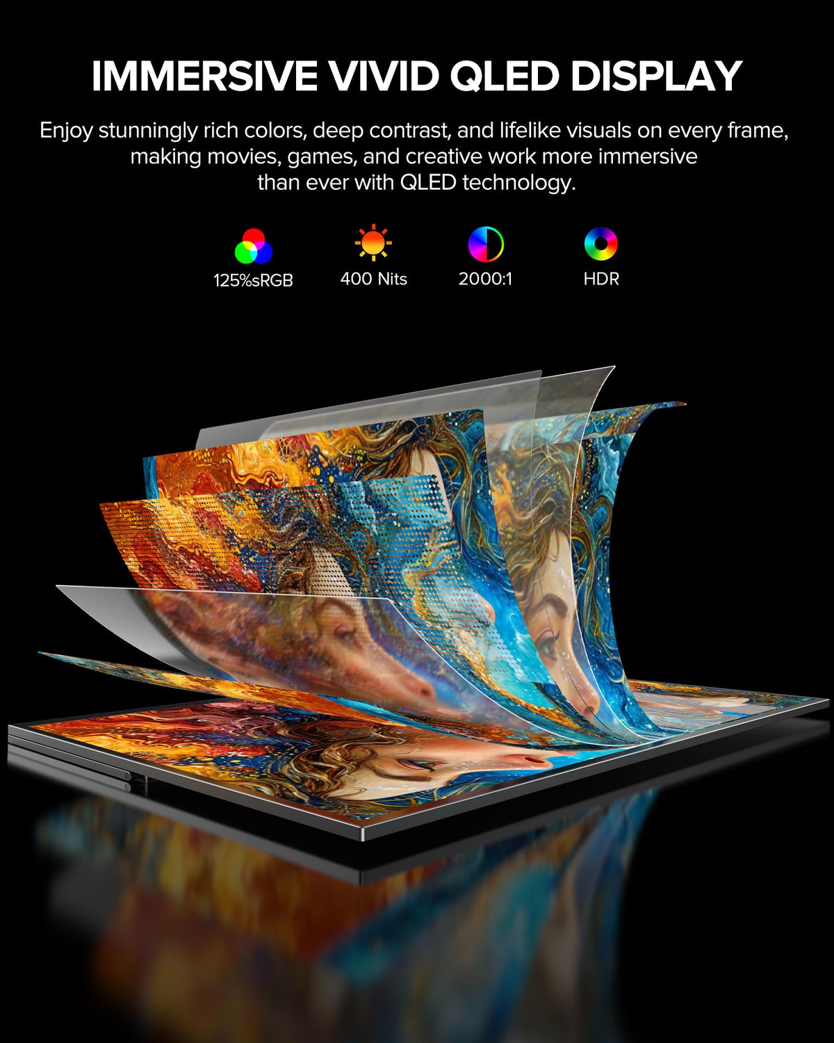 UPERFECT 120Hz action image demonstrates smooth gaming and fluid video playback.