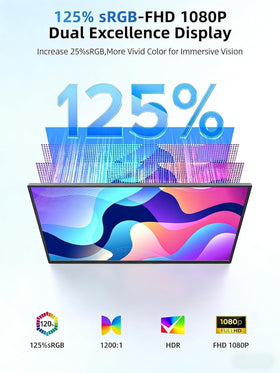 UPERFECT 125 sRGB display highlights vibrant colors for creative work.